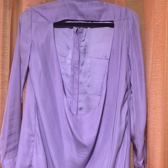purple button up with open back - Picture 2 of 2